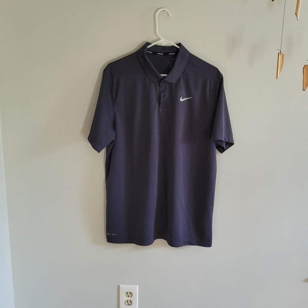 Nike Golf Mens Navy Dri Fit Polo Size Large
